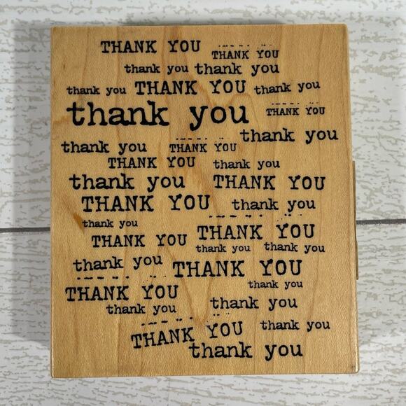 Wood and Rubber Stamp 7 Piece Thank you and Congratulations Bundle - Picture 9 of 11